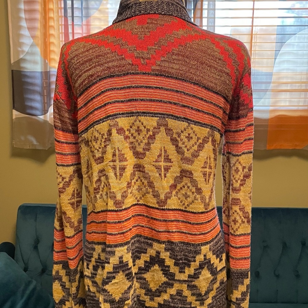 Multicolor Geometric Pattern Women's Sweater - Picture 2 of 2